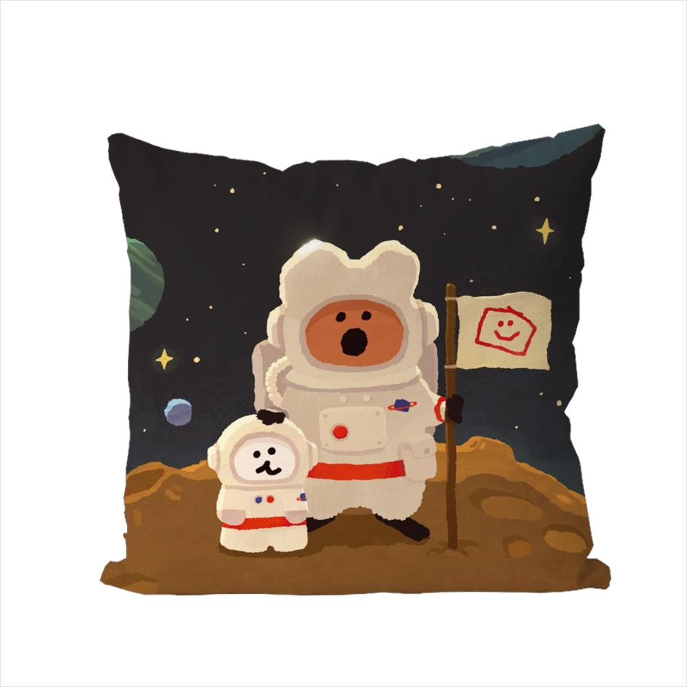 DDinotaeng Pillow Case For Car Sofa Decorative Home Doublesided Print Plush Square Throw Pillow Cushion Cover