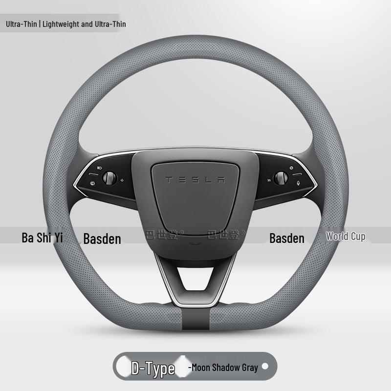 Originele Lederen Stuurwielhoes voor Tesla Model Y, 3, X, S