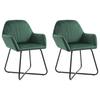 Day and Night - Day and Night Dining Chairs 2 Pcs Green Velvet
