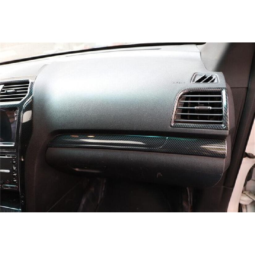 Fit For Ford Explorer 2016-2019 Carbon Fiber Console L&R Air Outlet Vent Trim 2X