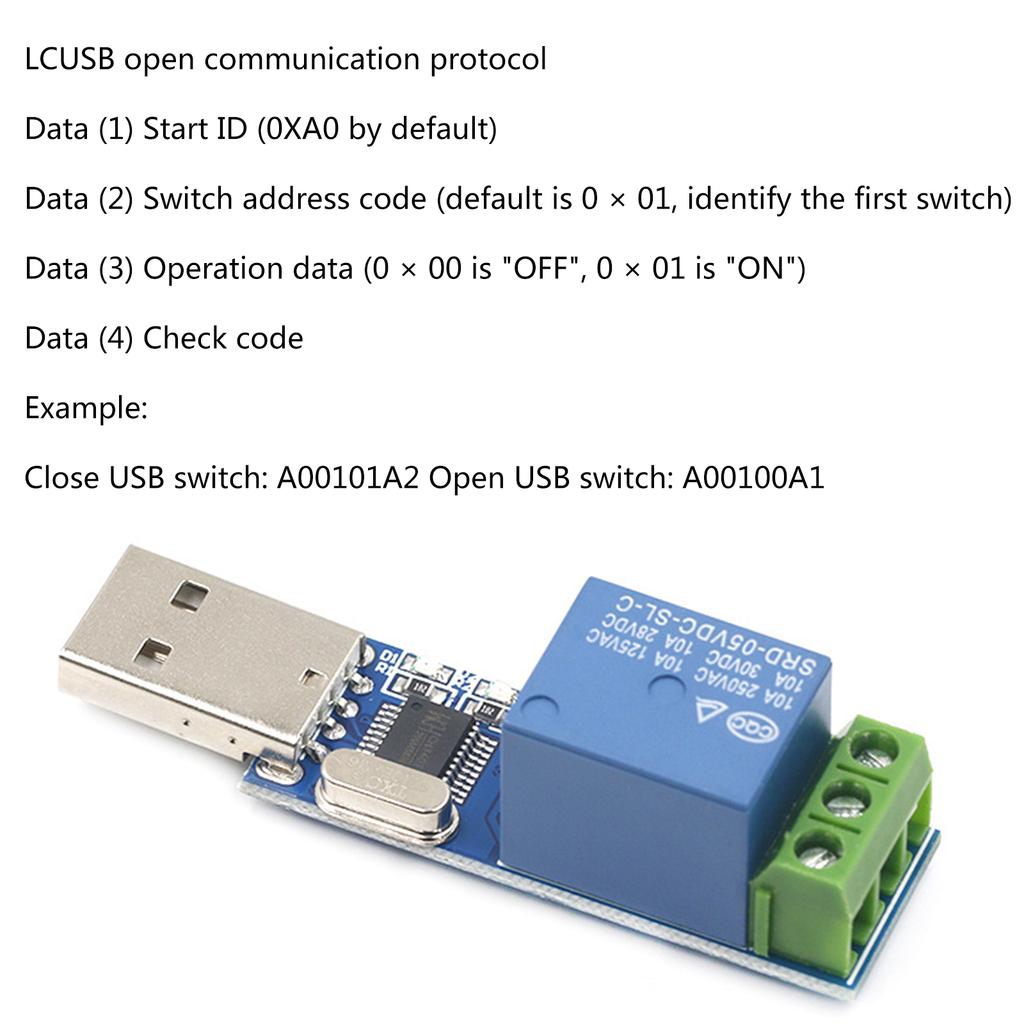LCUS-1 USB Relay Module Onboard PL2303 USB Controller Chip Stable Connection