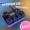 BTXETUEL SayoDevice O3C++ OSU Keyboard Rapid Trigger Hall Switch Magnetic Linear Switch Keyboard with Knob and Screen, Copy Paste, Shortcut, Macro