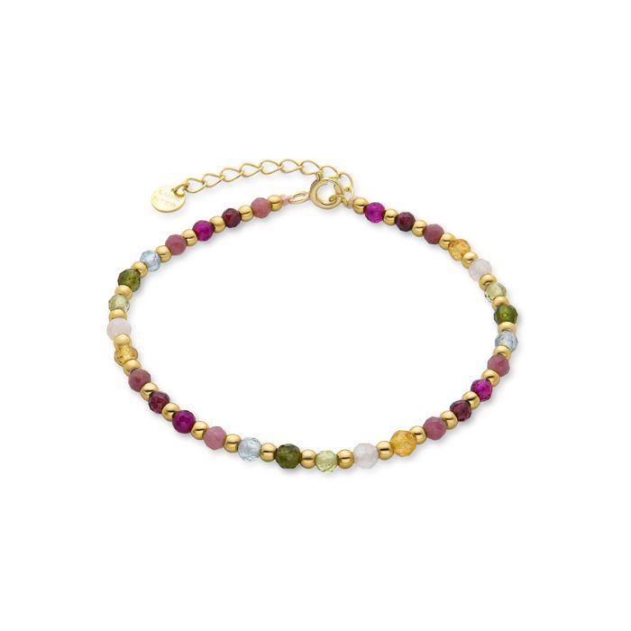 Bracelet - LUXENTER - Dirrim - Argent 925 - Or jaune 18K - Cristaux multicolores