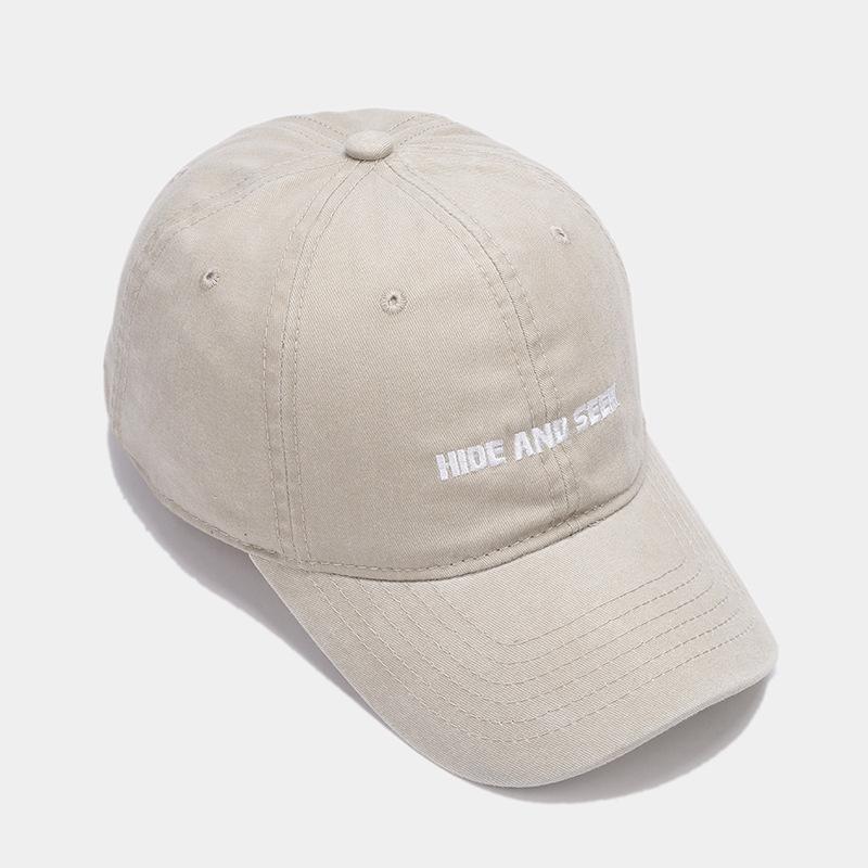 Summer Couple Simple Letter Embroidery Cap Trendy Hat Men and Women Street Retro Washed Cotton Old Baseball Cap