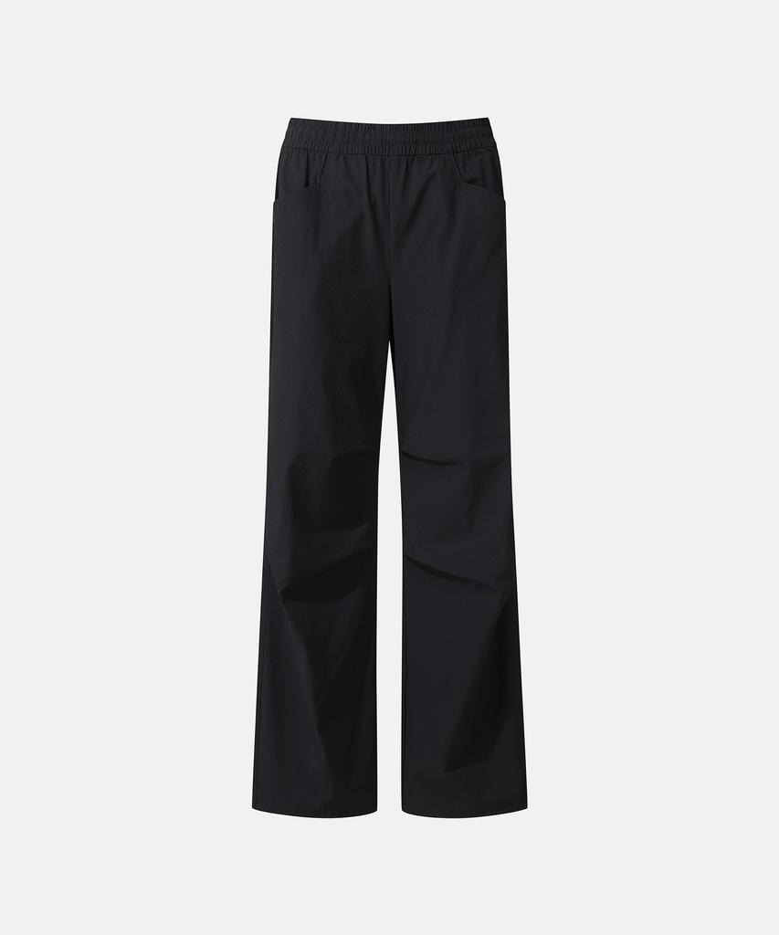 DESCENTE Women'S Parachute Wide Fit Woven Pants Black Sr322Ppt73