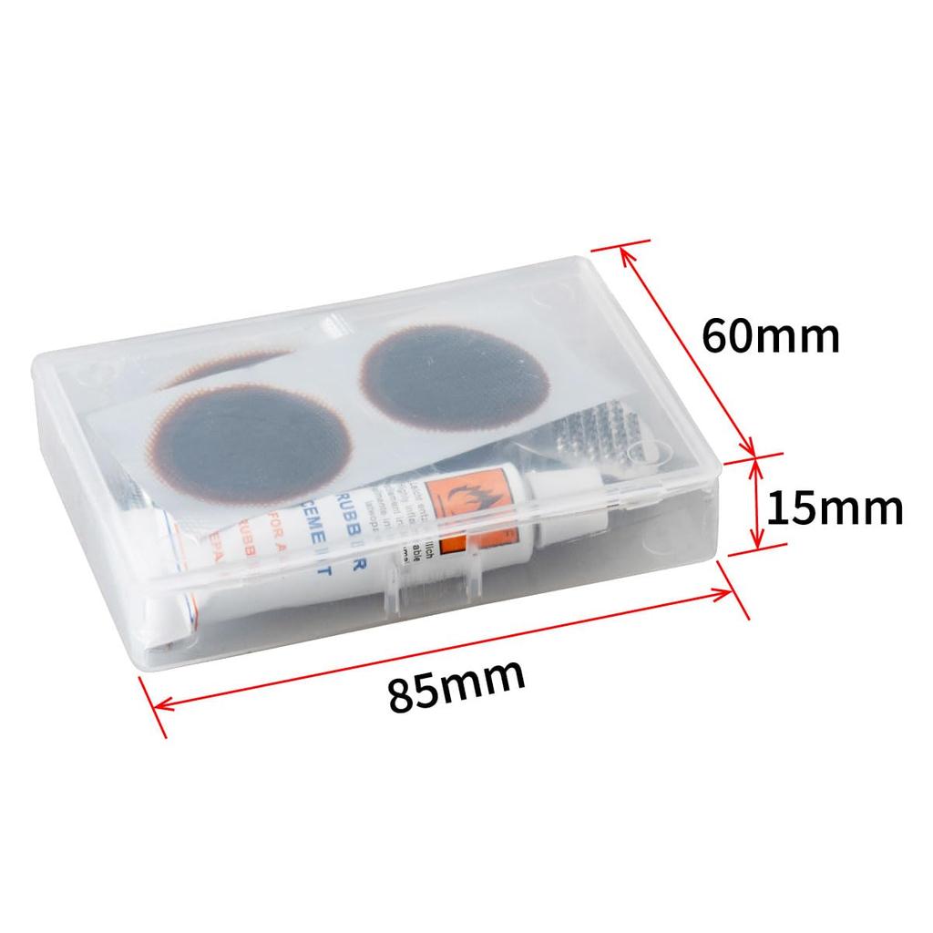 DRC Cold Patch, 8 Pieces, File/Adhesive/Storage Case Included, Puncture Repair