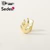 Hot Selling Halloween Hip Hop Grillz: Real Gold Plated Copper, Punk Zircon Paved, Big Gold Tooth Jewelry.