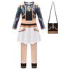 Kids Girls Anime Cartoon POP Singer Super Star Printed Jumpsuit Bag Set Halloween Cosplay Costumes