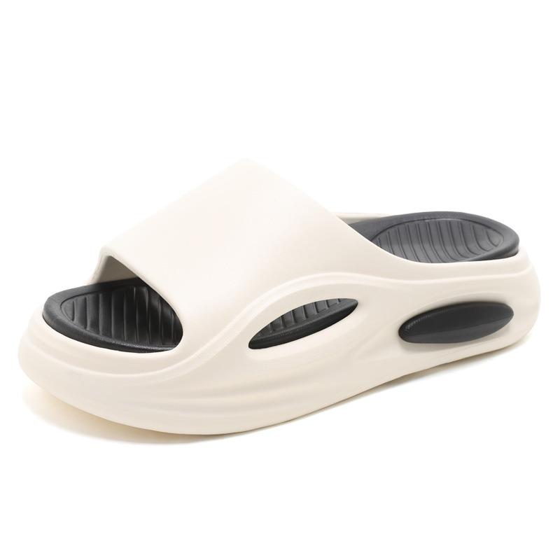 Slippers New Summer Men's and Women's Thick-bottomed Non-slip Heightening One-word Drag Casual Fashion Soft-bottomed Beach Cool Slippers