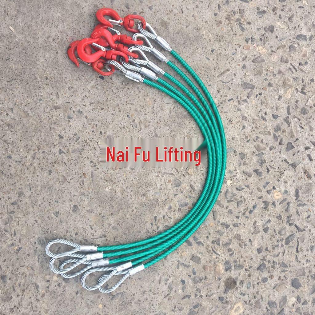 Wire Rope Sling Variants: Pressed Wire Rope, Lifting Hook, Two-Leg, Three-Leg, Four-Leg.