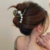 Neue Perlen-Haarklammern Minimalistischer Griff-Haarnadel für Damen Mädchen Kopfschmuck Mode Krabben-Haarklammer Haarschmuck Verzierung