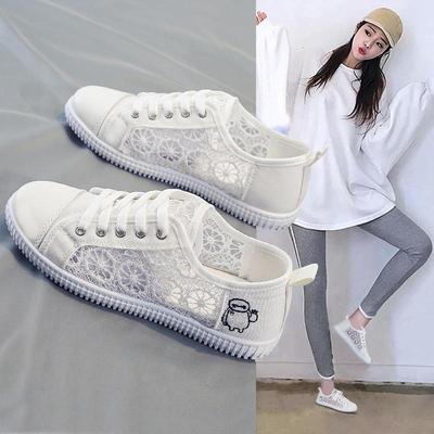 Chaussures plates en maille respirante et dentelle pour femmes, été 2025