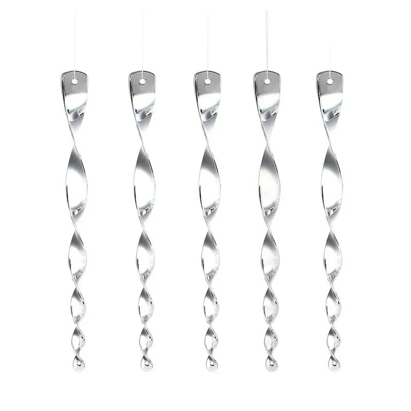 12pcs Reflective Bird Repeller Rotating Rod Wind Spiral Deterrent Control Device Agricultural Scare Bird Garden Ornaments Decor