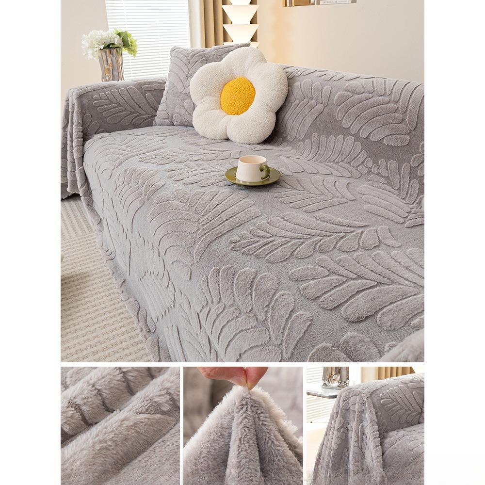 

Зимний утолщенный плюшевый чехол для дивана с кроликом, цельный кусок полностью покрытого полотенца, чехол для дивана 180*130cm