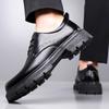 Lace Up Thick Soled Men's Leather Shoes Retro Gentleman Style Work and Party Luxury Adult Shoes Comfortable Derby Shoes New