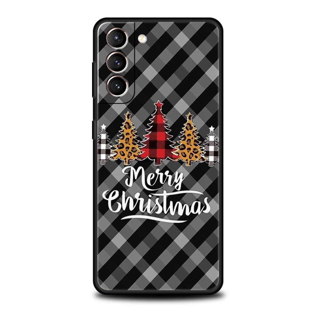 Merry Christmas Phone Case Cover for Samsung Galaxy S26 S25 S24 S23 S22 S20 S21 FE Ultra S25 Edge Plus 5G Soft TPU Shell Fundas