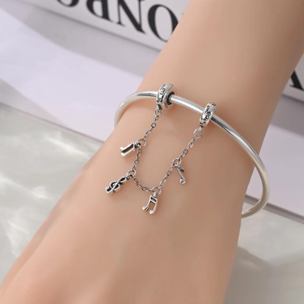 Charms de Música de Cobre Contas Nota Musical Piano Guitarra Fone de Ouvido Brincos Pingentes Encaixe Pulseira Diy Joias Finas Presente