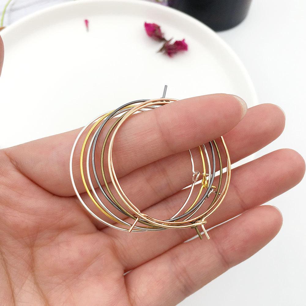 1 Diy Jewelry Accessory Can Wear Bead Nine-Character Earrings, Small Circle 9-Character Small Earrings Accessories Multi-Specification And Multi-Color