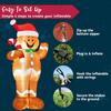 Syncfun 5 FT Christmas Gingerbread Man Inflatable Outdoor Decoration with Candy Canes for Chirstmas Inflatables Decor