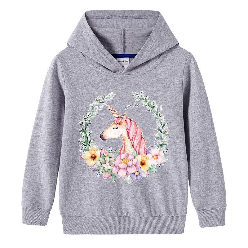 Unicorn Hoodie Sweater with Pocket for Kids Boys Girls Children's Clothing Sweatshirt