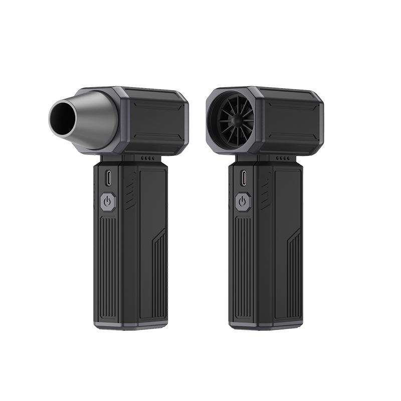 High-Speed Brushless Motor Fan for Snow and Dust Removal - Handheld, Lithium Battery-Powered for Outdoor and Gaming Use.
