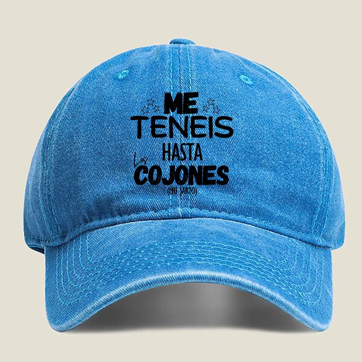 

Me Teneis Hasta Cojones Fashion Washed Baseball Cap Hat Outdoor Activities One Size озеро синий