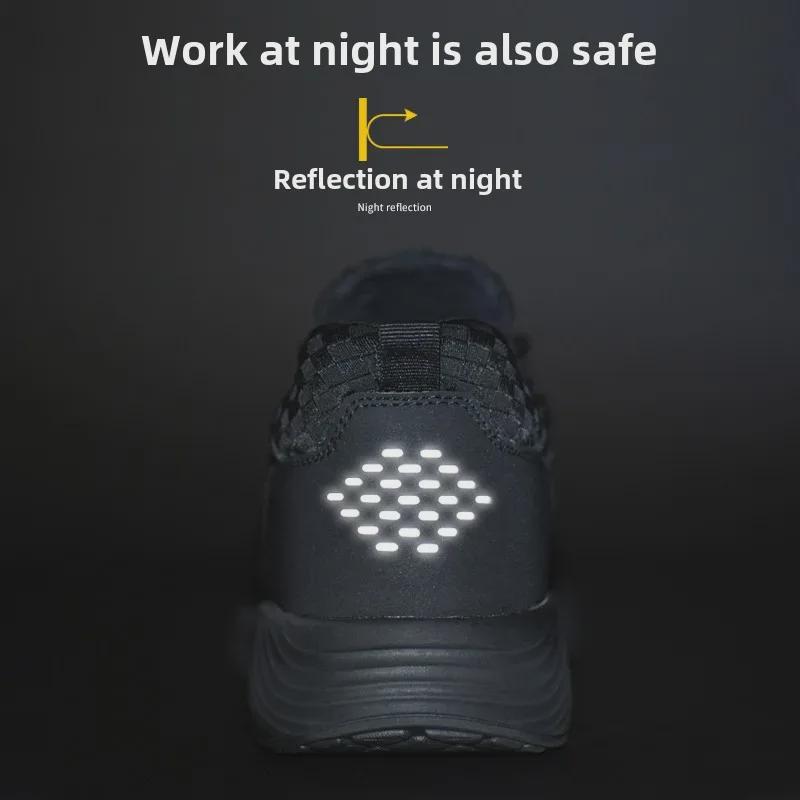Jiefu Lightweight Breathable Safety Shoes - Anti-Smash & Anti-Puncture Protection