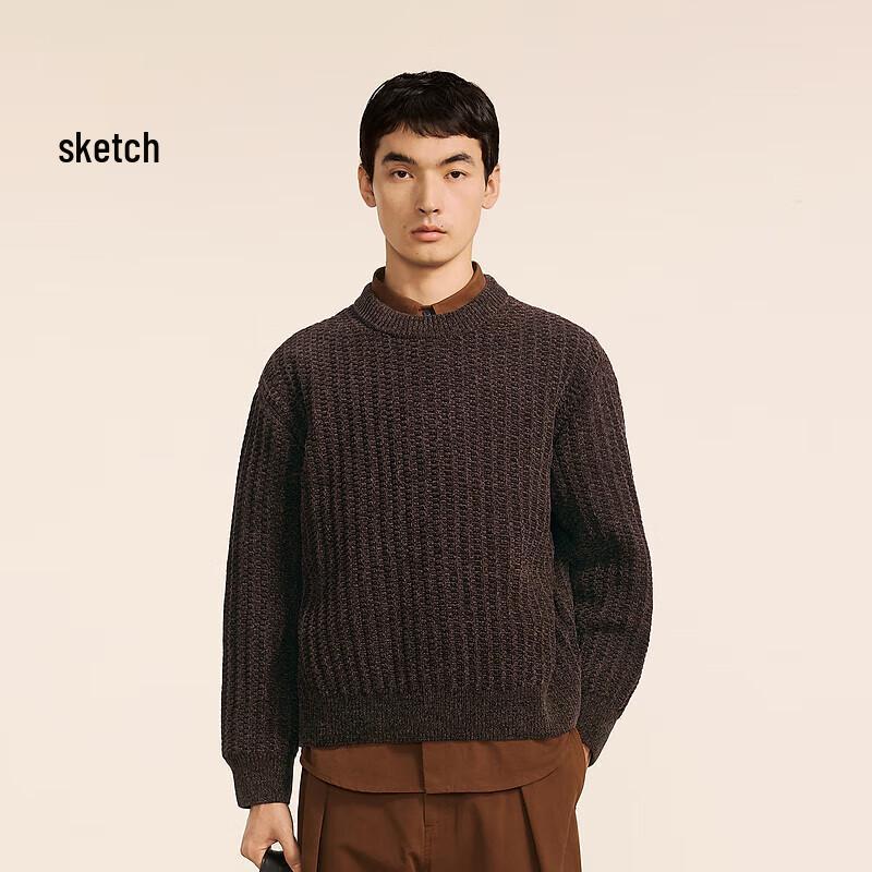 CROQUIS Men's 2024 Autumn Loose Crew Neck Sweater