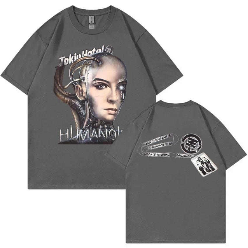 German Rock Band Tokio Hotel Humanoid Music Graphic T-shirt Men Hip Hop Punk Gothic T Shirts Men's Oversized Short Sleeve Tees