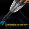 4 In 1 6000Pa Portable Car Vacuum Cleaner Cordless Interior Cleaner with LED Light Tire Pressure Gauge Inflator Auto Accessories