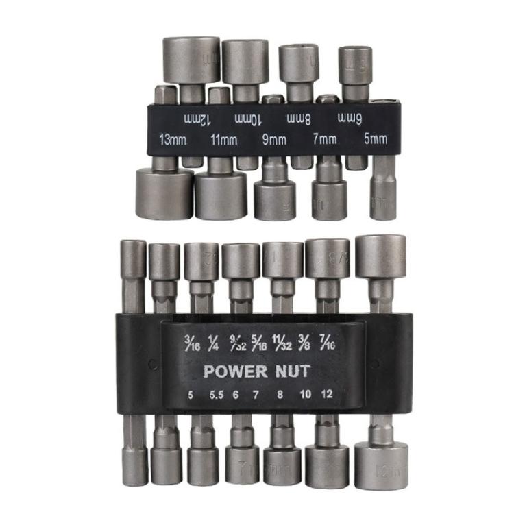 Powerful Socket Inner Hexagonal Wrench Socket Extension Rod Pneumatic Screwdriver for Durability and Strength 9pcs/14pcs