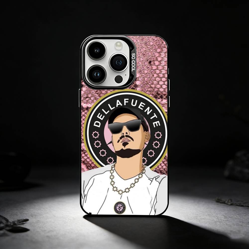 D-Dellafuente-FC Phone Case For iPhone 17,16,15,14,13,12,11 Plus,Pro Max,XS,Colored silver phone case