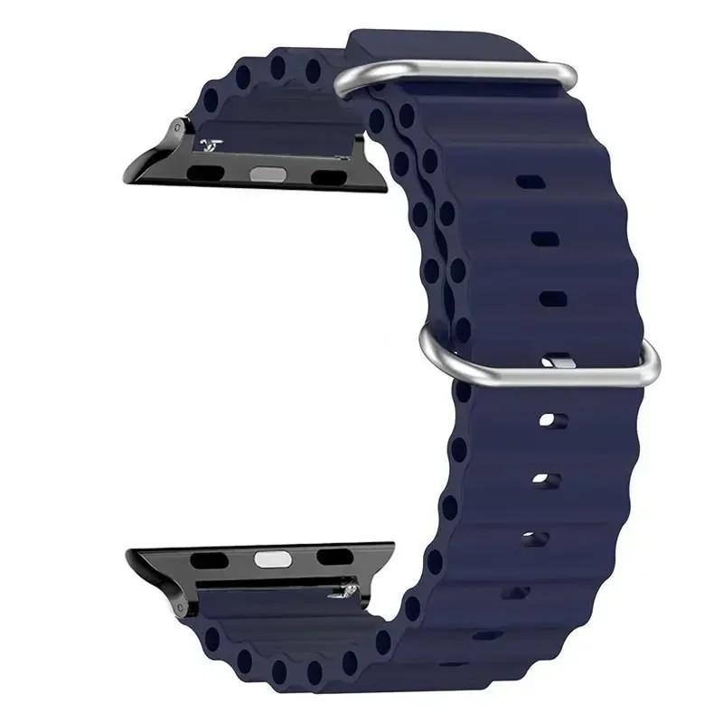 Strap For Apple Watch Ultra 3 Band 49mm 44mm 45mm 46MM 41mm 40mm 38mm 1:1 Original Ocean Belt iWatch Series 11 10 9 8 7 Se Bands