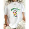 Oversized T-Shirt Black New York Bear Graphic Print With Stars And Text For Casual Wear