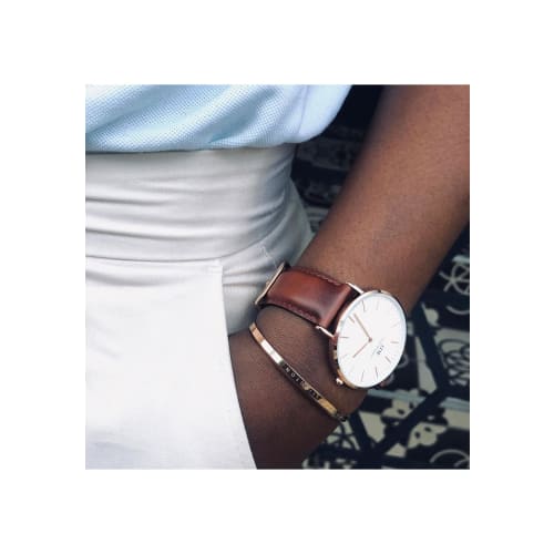 [Official Shop/2-Year Warranty/Authentic Import] Daniel Wellington DW Classic St Mawes 36mm Watch for Men and Women. Stylish and Popular Luxury Leathe