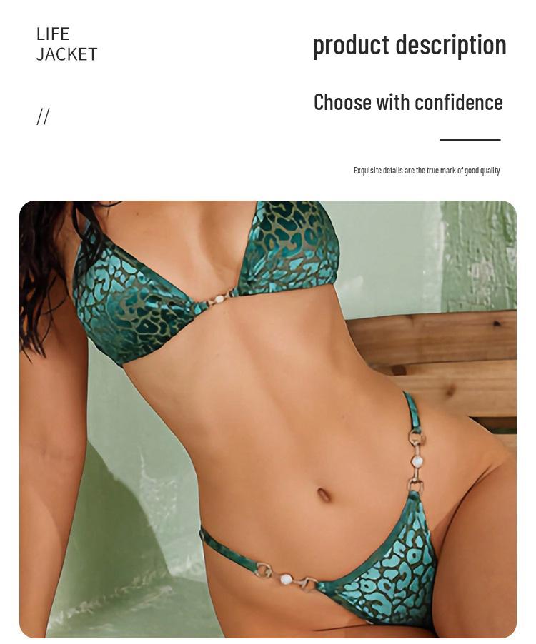 2025 European & American Split Bikini Swimsuit: Tie-Up Sexy Print Beachwear for Women