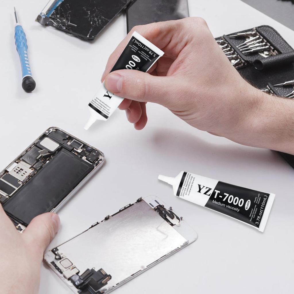 T7000 Svart Mjukt Lim T-7000 Dator Mobiltelefon Pekskärm Reparationsram Vibrationsdämpande Vattentät Universallim