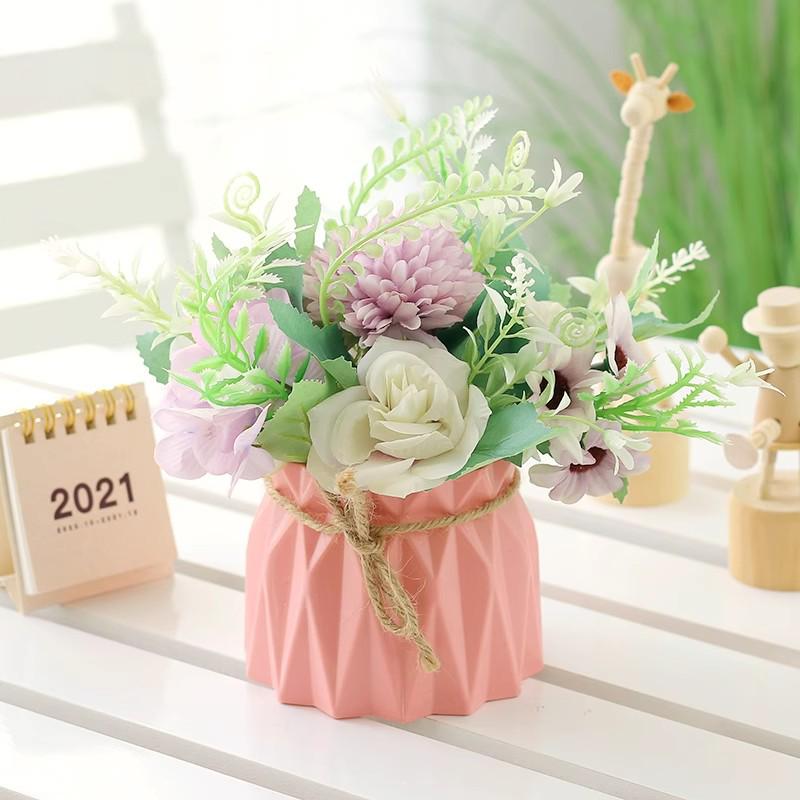 Indoor Artificial Flower Bouquet Decor for Office or Living Room