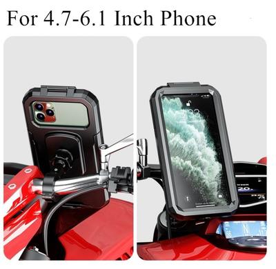 Motorcycle Motorbike Phone Holder Waterproof Cellphone Case Stand Support Holder