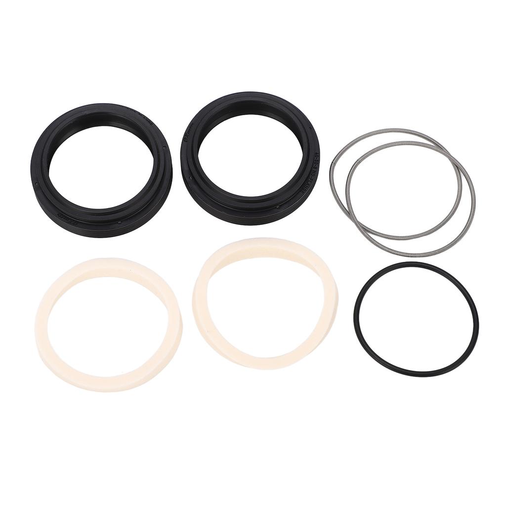 Front Fork Oil Seal Kit Stainless Steel Rubber Mountain Bike Front Fork Damper Oil Seals Replacement for 40mm Inner Tube
