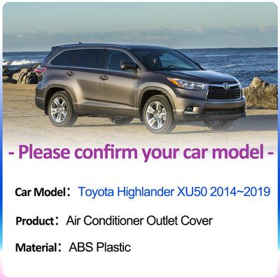 For Toyota Highlander Kluger XU50 2014~2019 Car Under Rear Seat Vent Air Outlet Cover Exhaust Conditioner Ventilation Accessorie