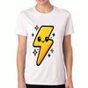 Cute Lightning Bolt Unisex Cotton T Shirt, Pure Cotton HighQuality Print, Durable And Longlasting, Casual And Fashionable, Featuring A Playful Lightni