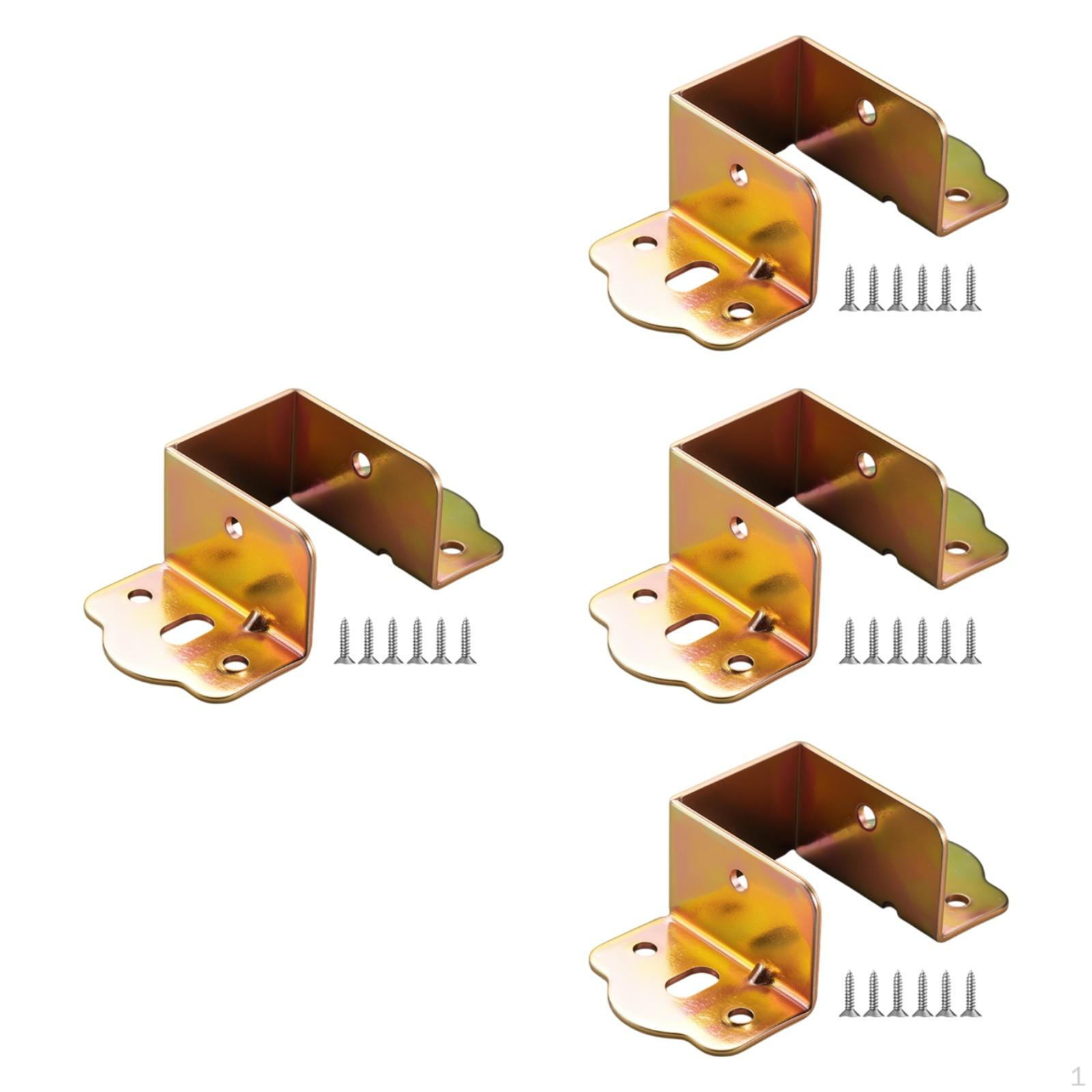 

4 Штуки Кронштейни для ліжкових боковин Петлі Аксесуари для фіксації ліжкового каркасу Фурнітура для рами з гвинтом 35mm