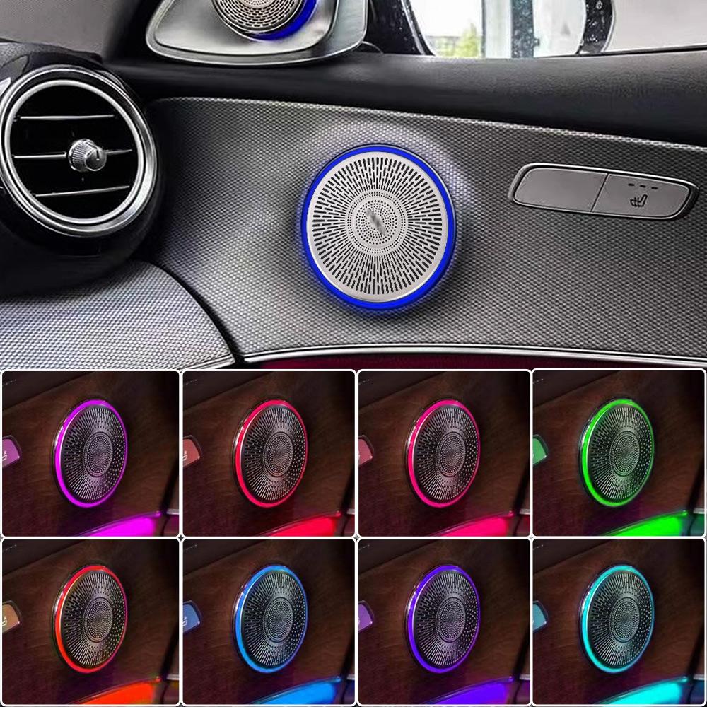 Car Door Horn Decorative Shell Cover Ambient Lights New LED Speaker Cover For Mercedes Benz W213 W205 X253 C-Class/E-Class/GLC