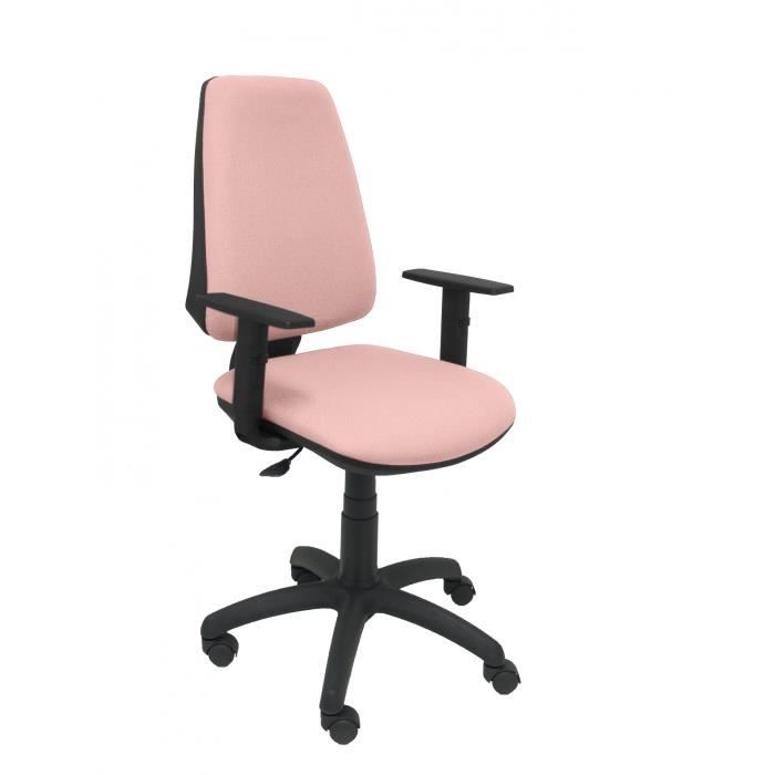 Chaise de bureau ergonomique PIQUERAS Y CRESPO - Modèle 14CPBALI710B10 - Rose - Tissu - Bras réglable inclus