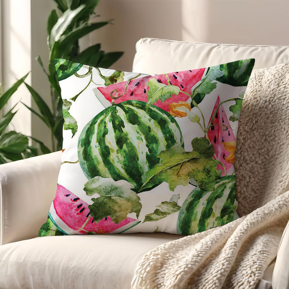 Summer Fruit Watermelon Pattern Cushion Cover For Pillow Printing Sofa Decoration Home Car Room Coffee Office Nordic Simplicity