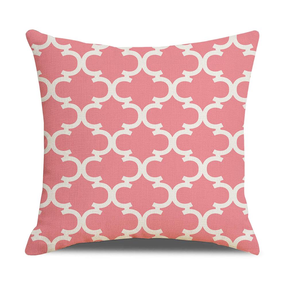 Nordic Geometric Decorative Pillow Sofa Cushion Cover Modern Home Decor Square Pillowcase Peach Skin Pillowcase