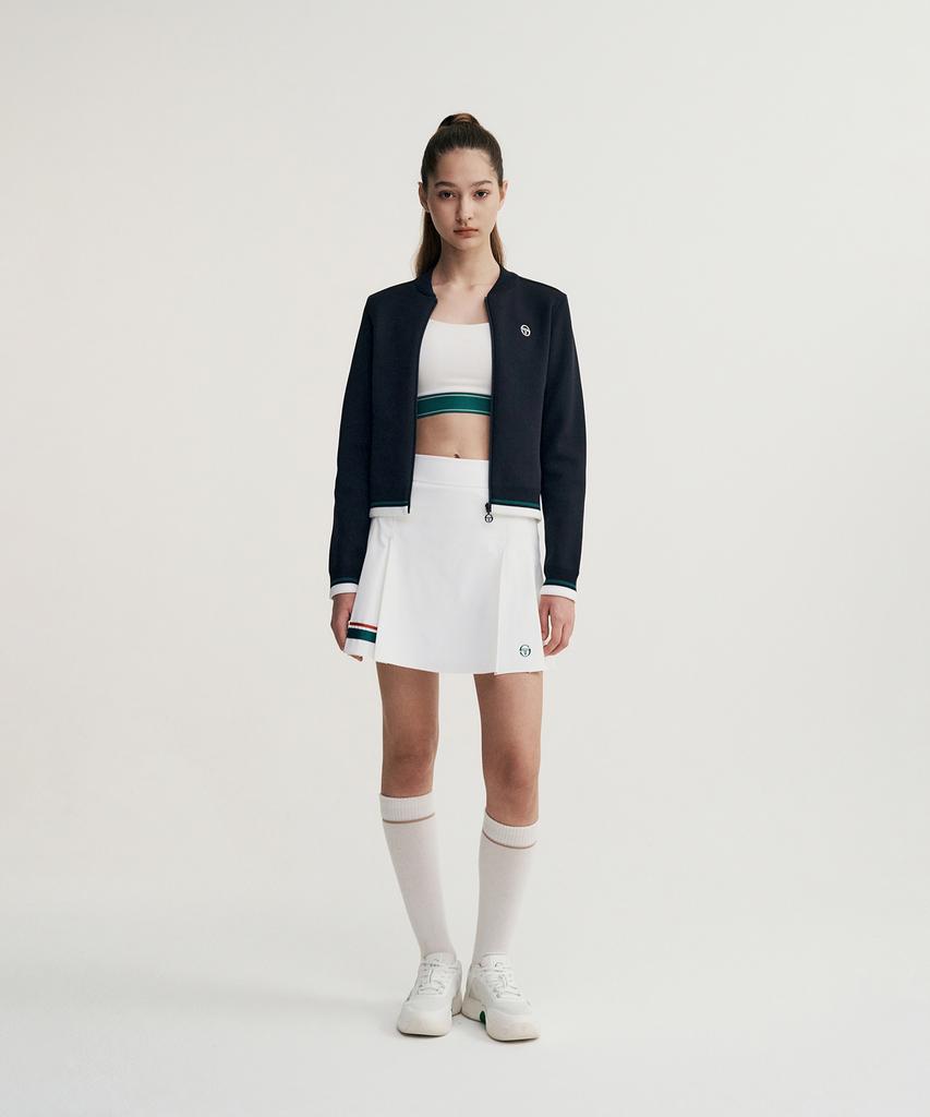Sergio Tacchini W Flag Better Knit Zip-Up Cardigan (Black)