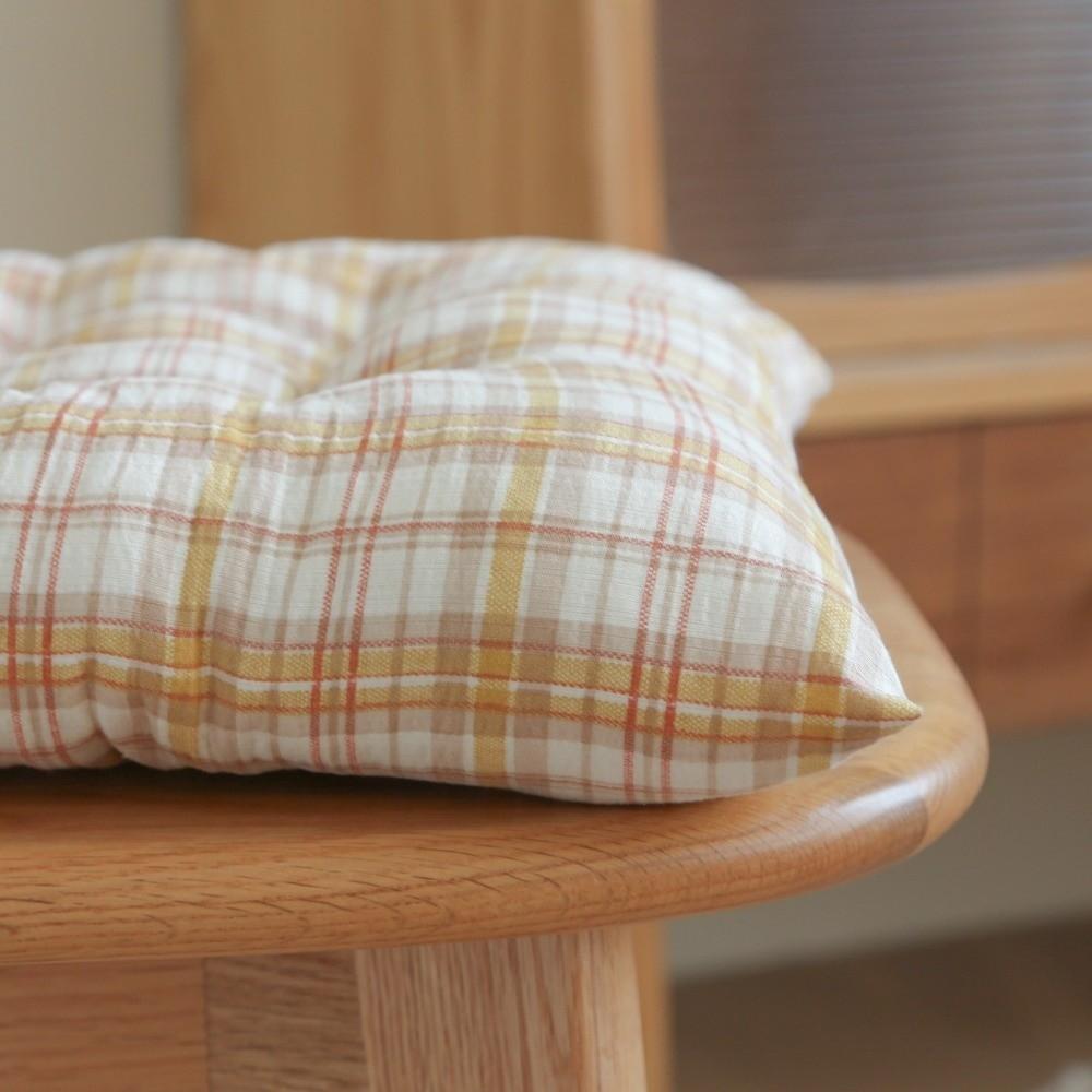 Grid Stripes Pattern Chair Cushion 40×40cm Dining Chair Cushion Sofa Cushion Home Office