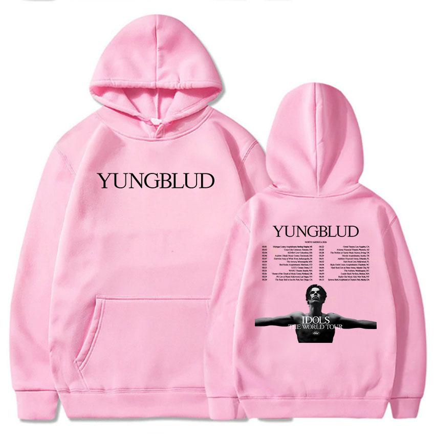 Yungblud 2026 North American Hoodies Idols The World Tour Graphic Print Sweatshirts Long Sleeve Winter Hooded Pullovers Tops